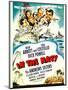 In the Navy, Dick Powell, the Andrews Sisters, Bud Abbott, Lou Costello on Midget Window Card, 1941-null-Mounted Art Print