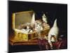 In the Needle Box, (Oil on Canvas)-Jules Leroy-Mounted Giclee Print
