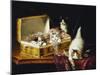 In the Needle Box, (Oil on Canvas)-Jules Leroy-Mounted Giclee Print