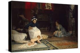 In the Nursery, 1885-Albert Gustaf Aristides Edelfelt-Stretched Canvas