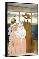 In the Omnibus-Mary Cassatt-Framed Stretched Canvas