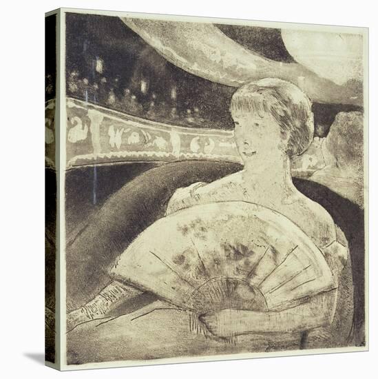 In the Opera (Aquatint Etching)-Mary Cassatt-Stretched Canvas