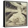 In the Opera (Aquatint Etching)-Mary Cassatt-Framed Stretched Canvas