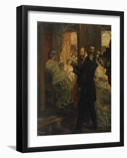 In the Opera House, 1862-Adolph von Menzel-Framed Giclee Print