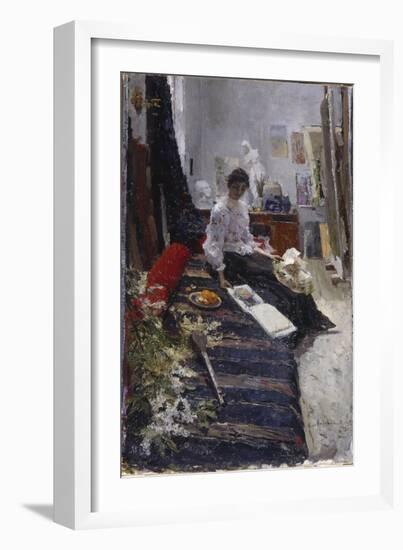 In the Painter's Studio-Konstantin Alexeyevich Korovin-Framed Giclee Print