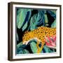 In the Palms Leopards 2-Kimberly Allen-Framed Art Print