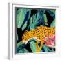 In the Palms Leopards 2-Kimberly Allen-Framed Art Print