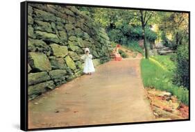 In the Park - a Byway-William Merritt Chase-Framed Stretched Canvas