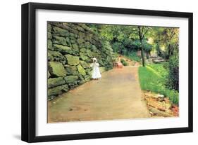 In The Park - a Byway-William Merritt Chase-Framed Art Print