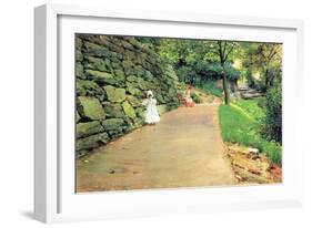 In The Park - a Byway-William Merritt Chase-Framed Art Print