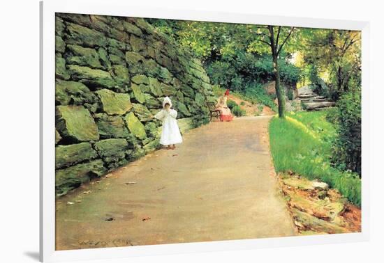 In The Park - a Byway-William Merritt Chase-Framed Art Print