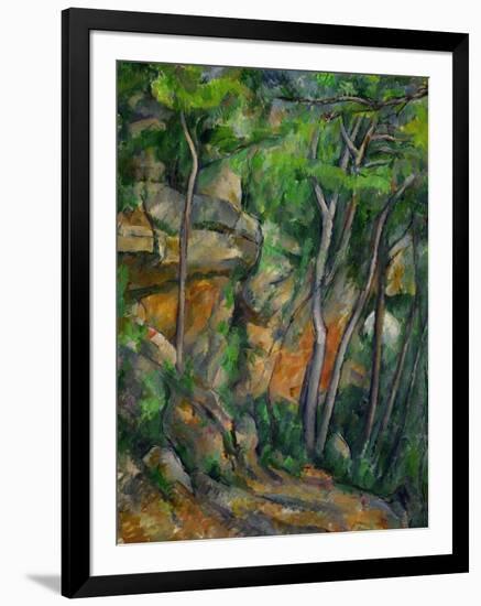 In the Park at Chateau Noir, 1898-1900-Paul Cézanne-Framed Giclee Print