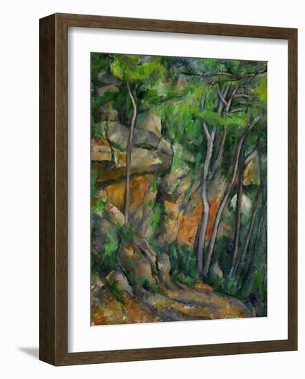 In the Park at Chateau Noir, 1898-1900-Paul Cézanne-Framed Giclee Print