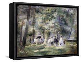 In the Park at Saint-Cloud, 1866-Pierre-Auguste Renoir-Framed Stretched Canvas