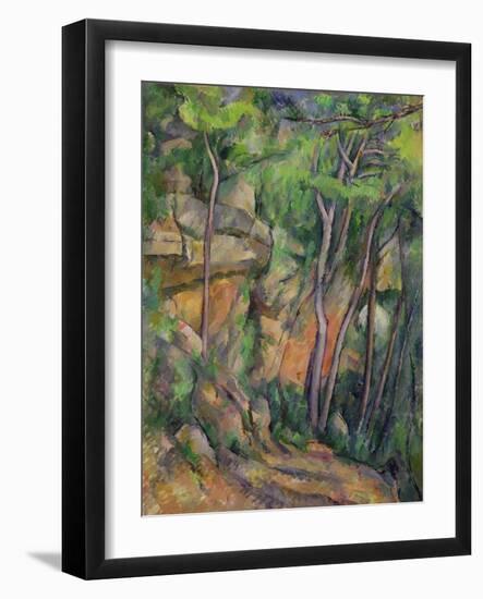 In the Park of Chateau Noir, circa 1896-99-Paul Cézanne-Framed Giclee Print