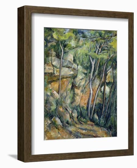 In the Park of Chateau Noir-Paul Cézanne-Framed Giclee Print