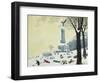 In the Park, Winter, from the Four Seasons in Quebec-Stephane Poulin-Framed Giclee Print