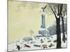 In the Park, Winter, from the Four Seasons in Quebec-Stephane Poulin-Mounted Giclee Print