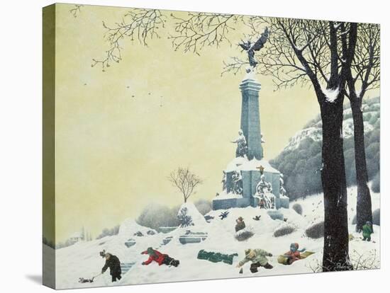 In the Park, Winter, from the Four Seasons in Quebec-Stephane Poulin-Stretched Canvas