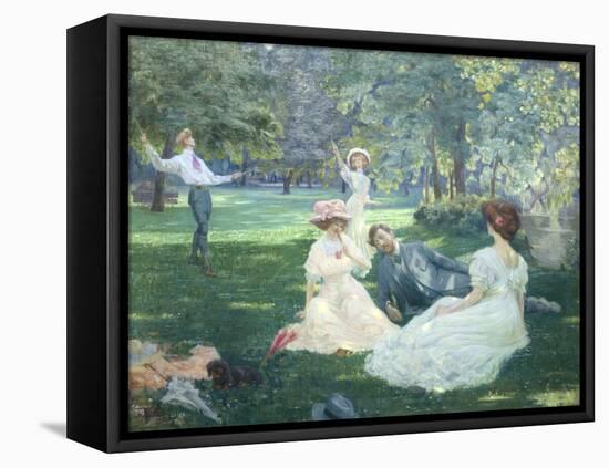 In the Park-Leon Victor Minot-Framed Stretched Canvas