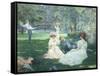 In the Park-Leon Victor Minot-Framed Stretched Canvas