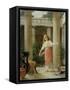 In the Peristyle-John William Waterhouse-Framed Stretched Canvas