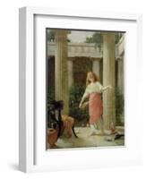 In the Peristyle-John William Waterhouse-Framed Giclee Print