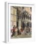 In the Piazzetta, Eighteenth Century, 1859-92 (Oil on Canvas)-William Logsdail-Framed Giclee Print