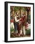 In the Pine Woods of Ravenna, Garibaldi Places His Dying Wife Anita under the Trees-Tancredi Scarpelli-Framed Giclee Print