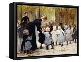 In the Playground-Henri Jules Jean Geoffroy-Framed Stretched Canvas