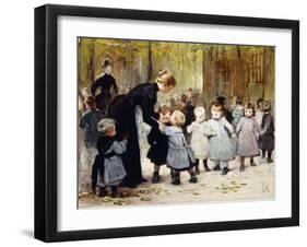 In the Playground-Henri Jules Jean Geoffroy-Framed Giclee Print