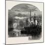 In the Pool, Colliers Unloading, Scenery of the Thames, UK, 19th Century-null-Mounted Giclee Print