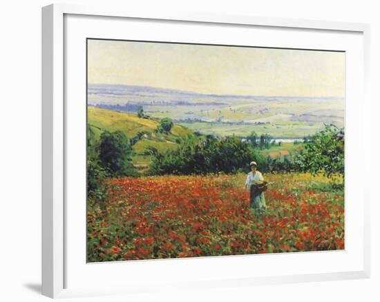 In the Poppy Field-Leon Giran-max-Framed Giclee Print