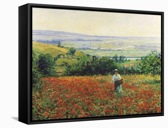 In the Poppy Field-Leon Giran-max-Framed Stretched Canvas