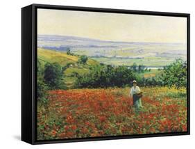 In the Poppy Field-Leon Giran-max-Framed Stretched Canvas