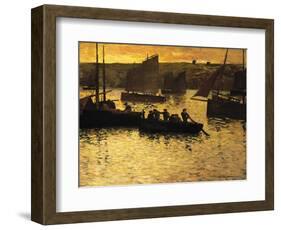 In the Port, 1895-Charles Cottet-Framed Giclee Print