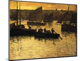 In the Port, 1895-Charles Cottet-Mounted Giclee Print