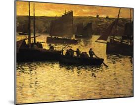 In the Port, 1895-Charles Cottet-Mounted Giclee Print