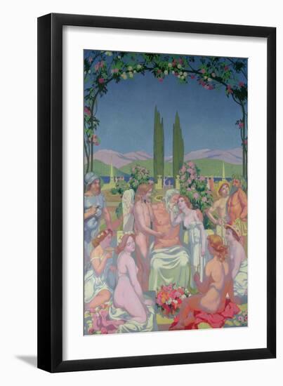 In the Presence of the Gods, Jupiter Grants Immortality to Psyche and Celebrates Her Marriage-Maurice Denis-Framed Giclee Print