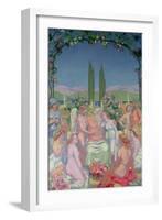 In the Presence of the Gods, Jupiter Grants Immortality to Psyche and Celebrates Her Marriage-Maurice Denis-Framed Giclee Print