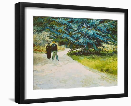 In the Public Gardens in Arles, 1888-Vincent van Gogh-Framed Giclee Print