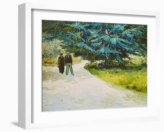 In the Public Gardens in Arles, 1888-Vincent van Gogh-Framed Giclee Print