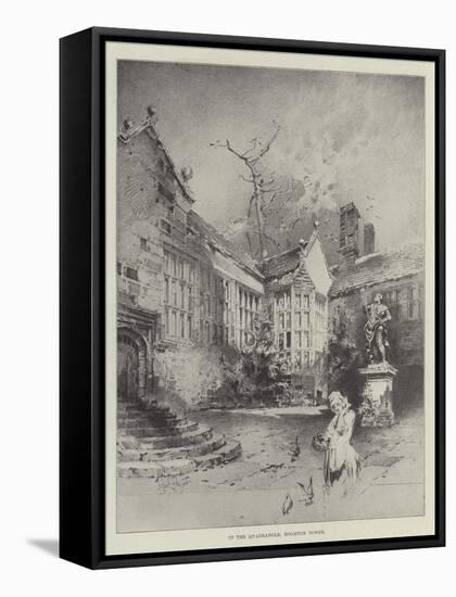 In the Quadrangle, Hoghton Tower-Herbert Railton-Framed Stretched Canvas