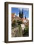 In the Red Steps in the Old Town of Mei§en, View to the Cathedral-Uwe Steffens-Framed Photographic Print