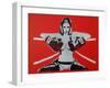 In The Ring-Abstract Graffiti-Framed Giclee Print
