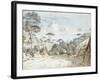 In the Road to Santa Maria De'Monti, Near Naples: Morning-Thomas Jones-Framed Giclee Print