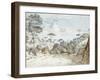 In the Road to Santa Maria De'Monti, Near Naples: Morning-Thomas Jones-Framed Giclee Print