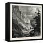 In the Rocky Mountains, USA, 1870s-null-Framed Stretched Canvas