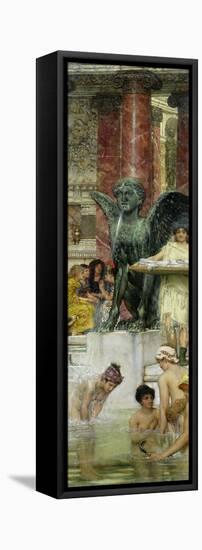 In the Roman Baths, or Roman Women in the Bath, 1876-Sir Lawrence Alma-Tadema-Framed Stretched Canvas