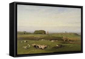 In the Roman Campagna, 1873, by George Inness, 1825-1894, American landscape painting,-George Inness-Framed Stretched Canvas